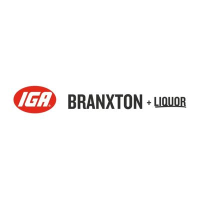 Logo of IGA Branxton Liquor on a white background
