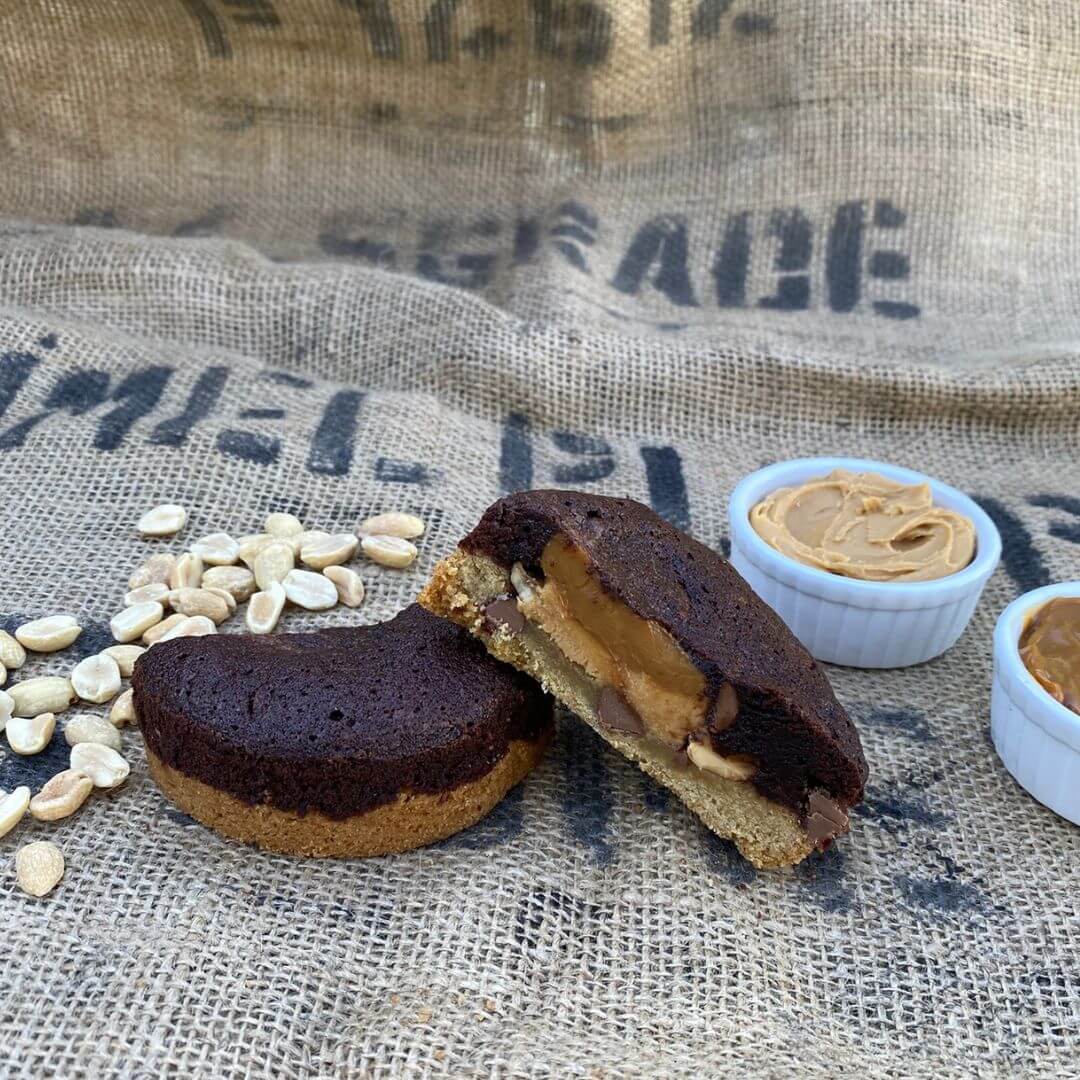 Funky Monkey Cookies Peanut Butter & Caramel Frookie - Brownie Top Cookie